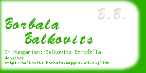 borbala balkovits business card